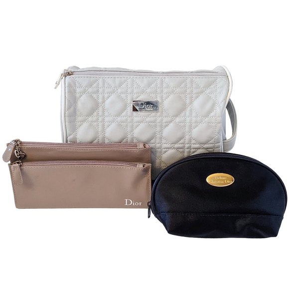Dior Handbags - Christian Dior Makeup Clutch + Beauty Bag Bundle X3